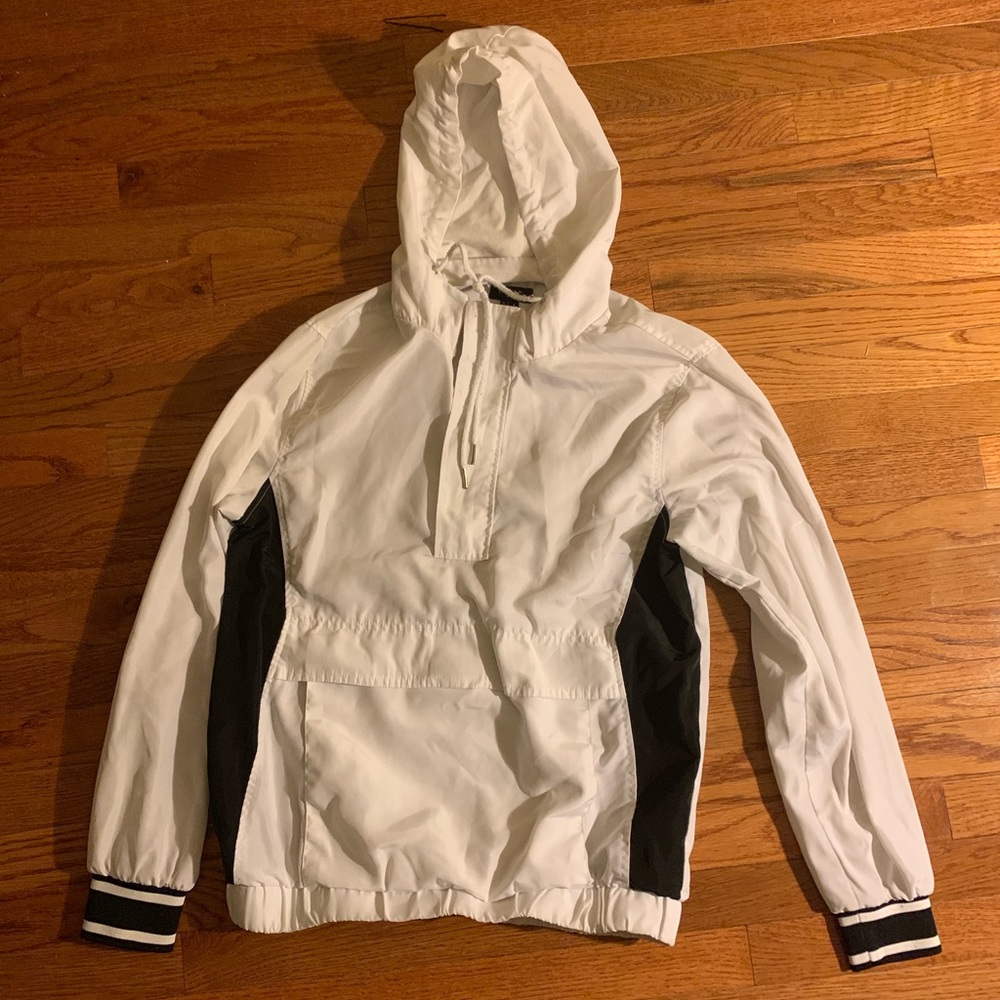 Black and White Forever 21 Windbreaker